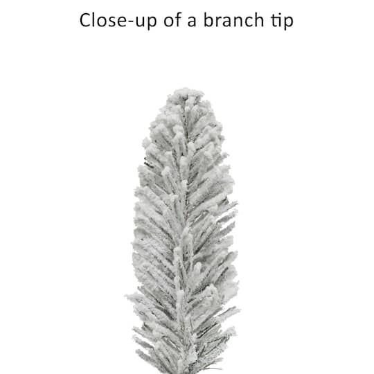 7ft. Pre-Lit Flocked Artificial Alpine Pencil Tree, Clear Lights